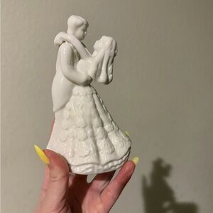 White Ceramic Bride and Groom Figurine